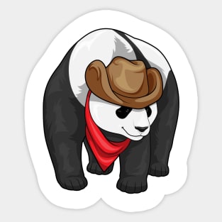 Panda Cowboy Cowboy hat Sticker